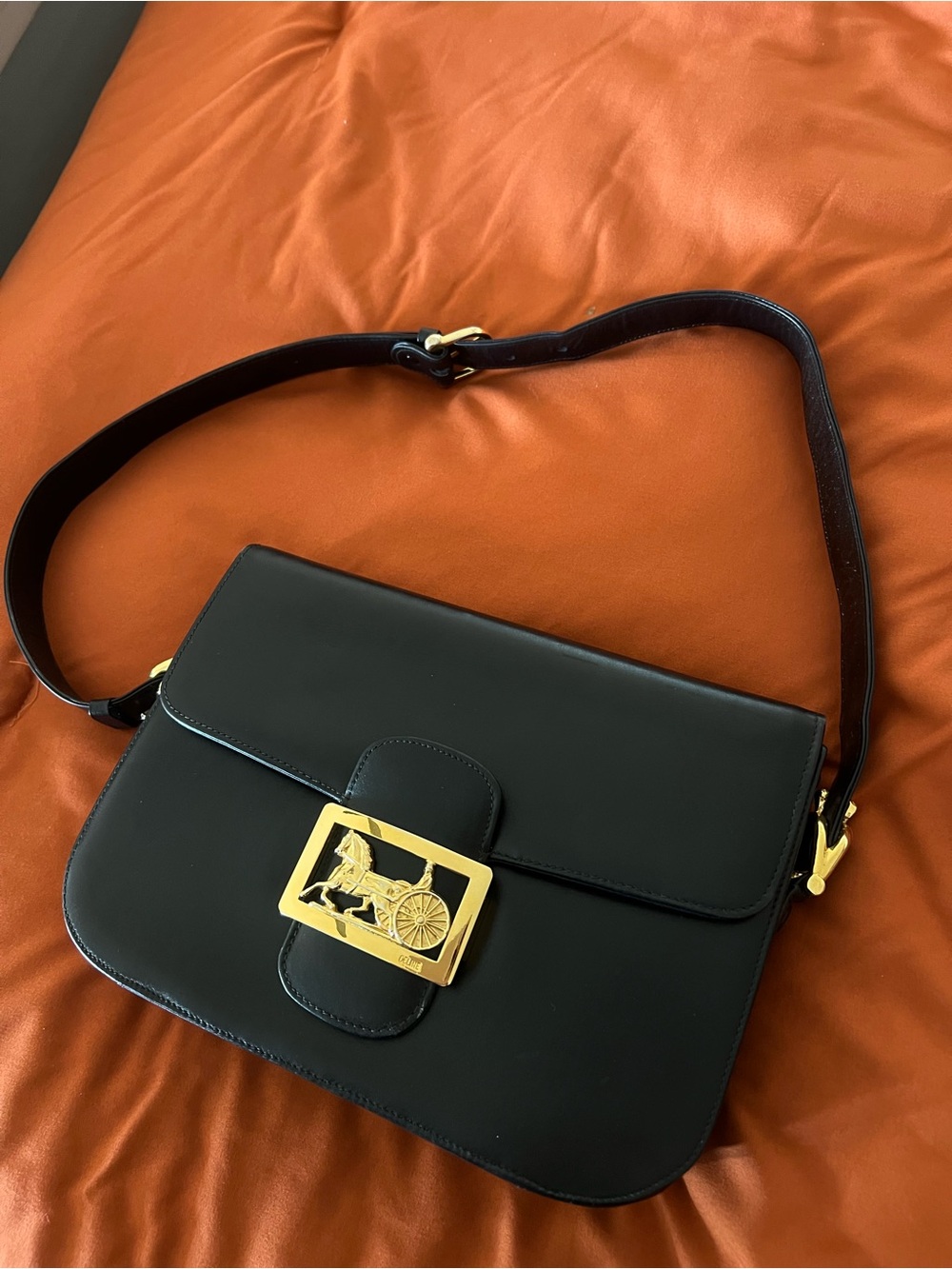 Vintage celine horse carriage equestrian handbag